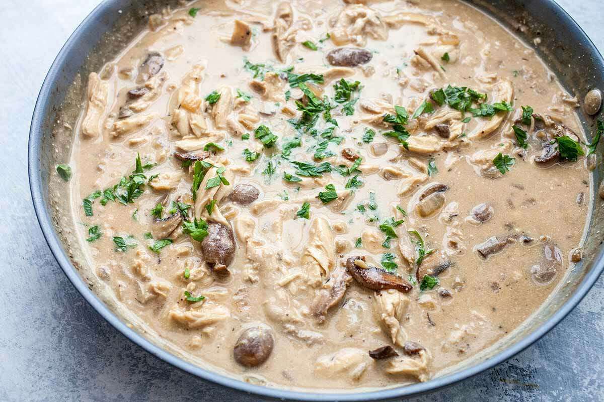 Stroganoff Recipe with Rotisserie Chicken reduce the sauce