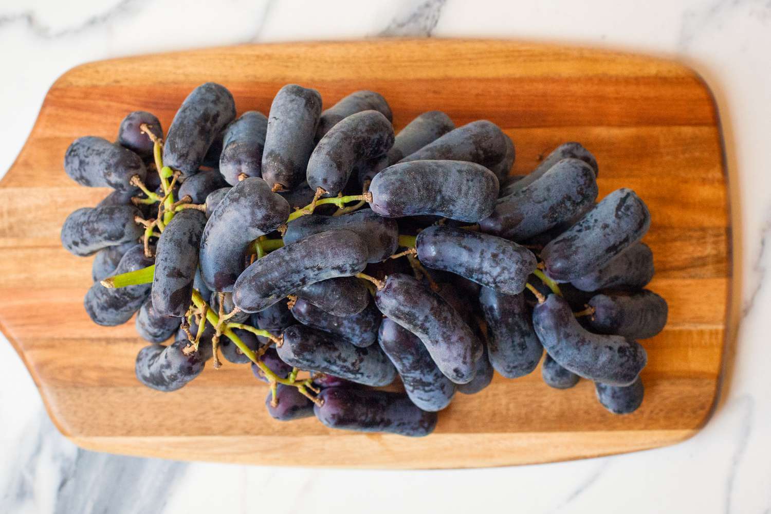 moon grapes on a cutting board