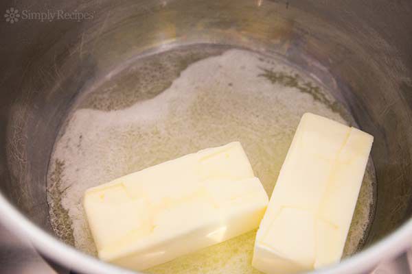 Browning butter for chocolate chunk cookies