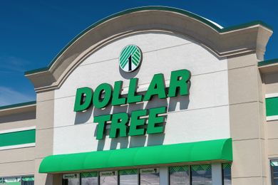 Facade of a Dollar Tree store with its logo and storefront displayed prominently