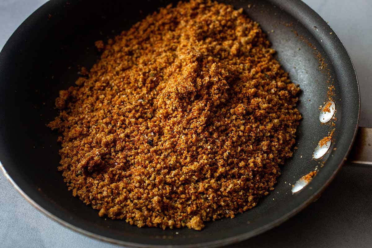 Chicken Piccata Recipe with Pasta make the breadcrumbs