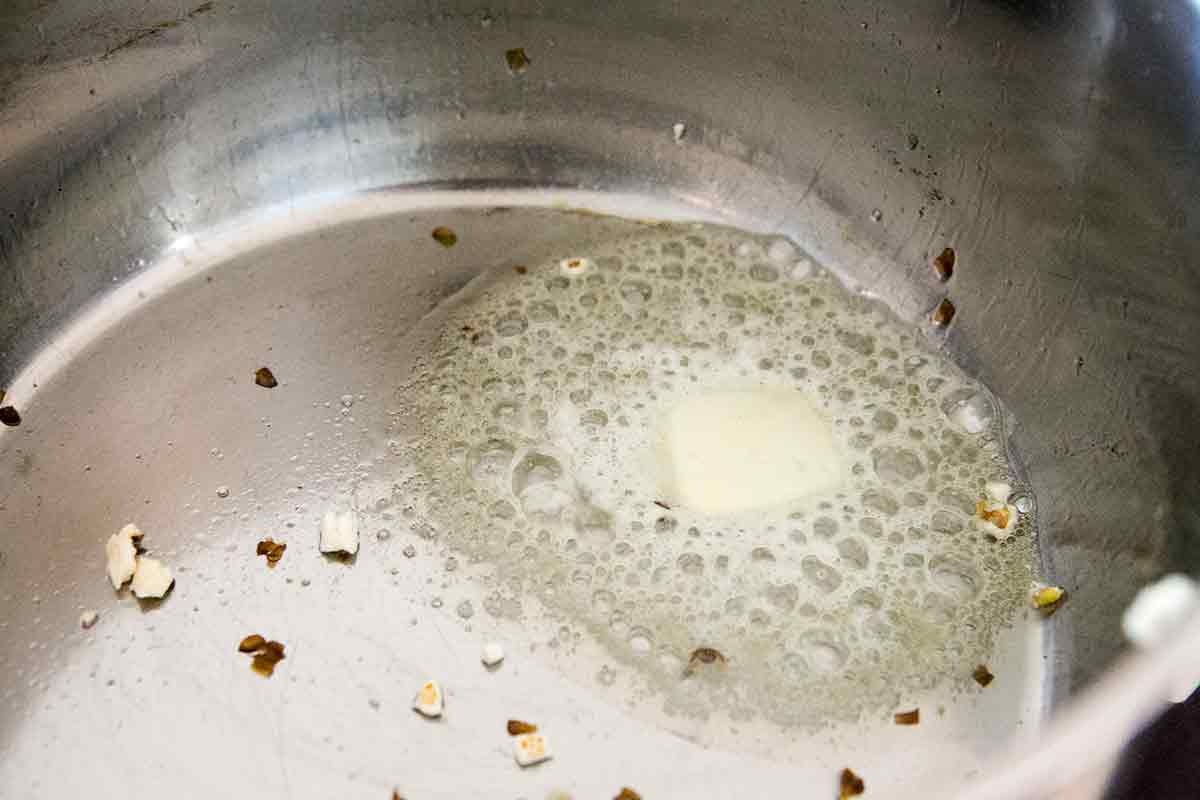 melt butter for drizzling over popcorn