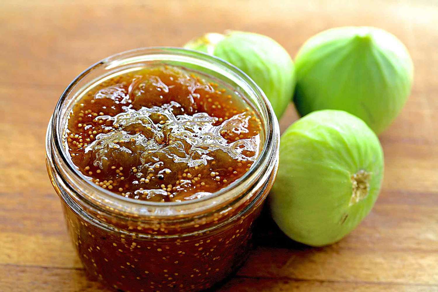 Fig jam in a jar