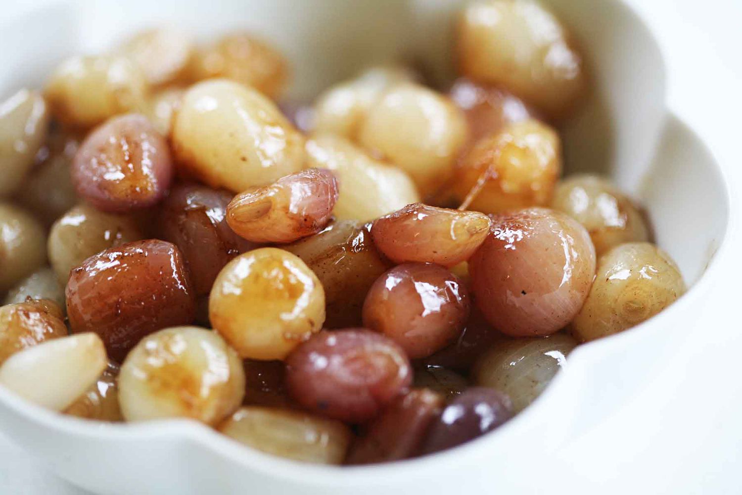 A bowl of braised onions