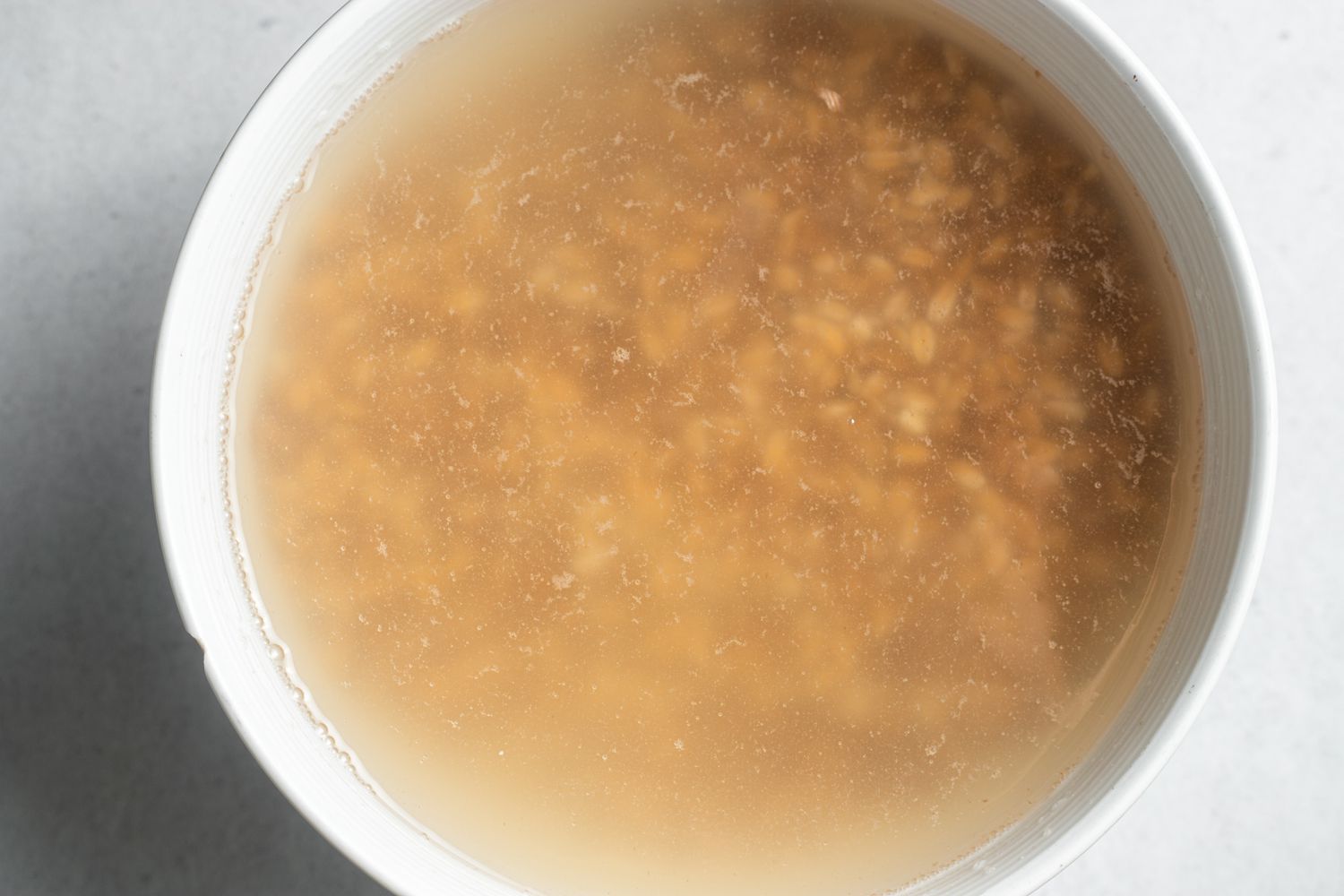 Farro Soaked in Water for Grain Bowls 