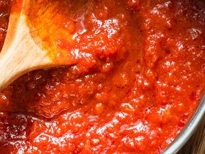 Pot of tomato sauce