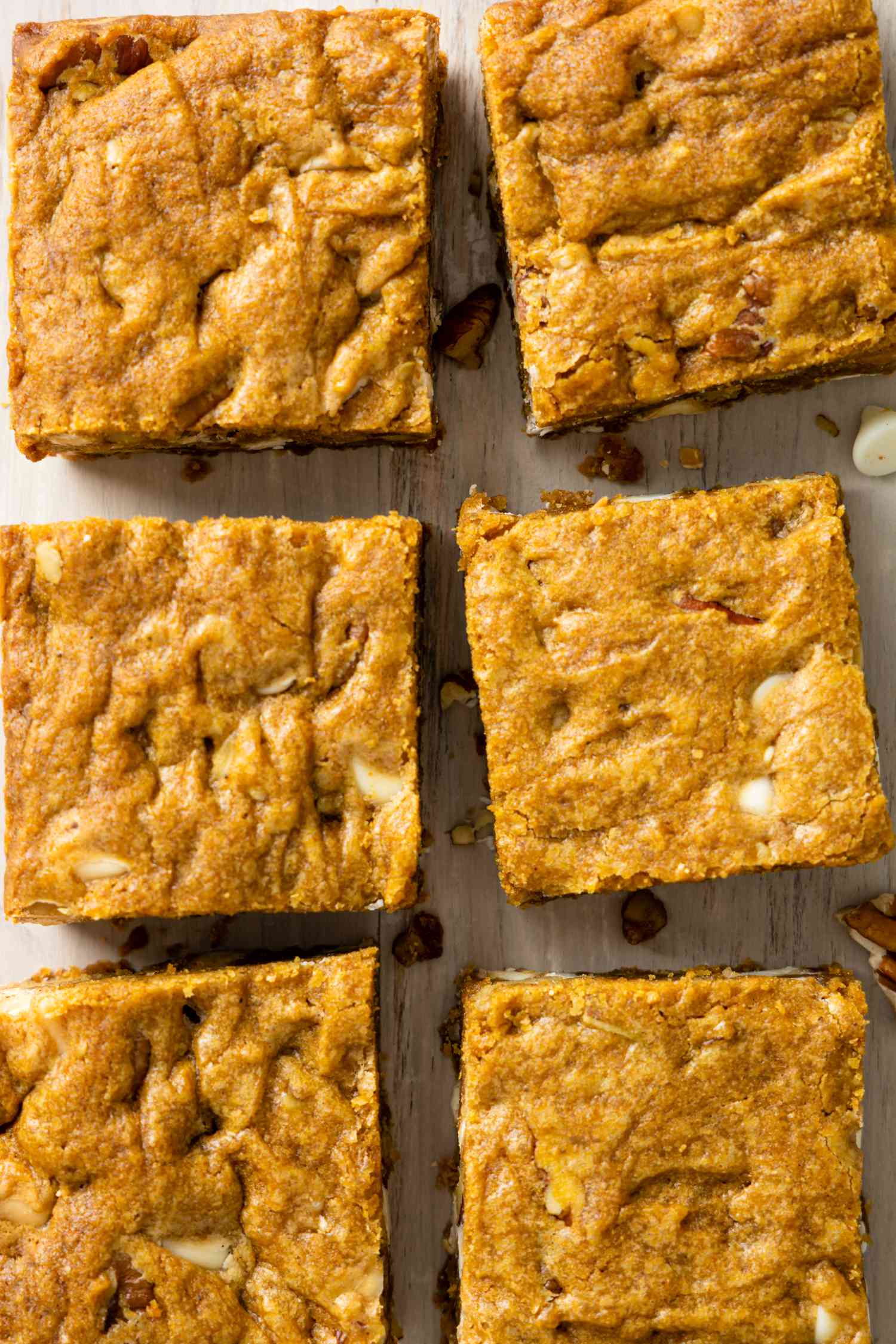 Pumpkin Blondies on a Counter 